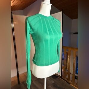 BDG | Green Long Sleeve Ribbed Top